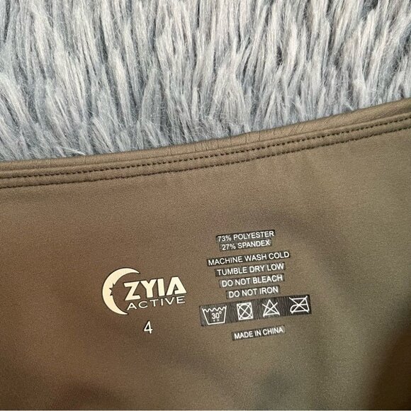 ZYIA Green Floral Print Athletic Active Leggings Size S 4 - Picture 2 of 4